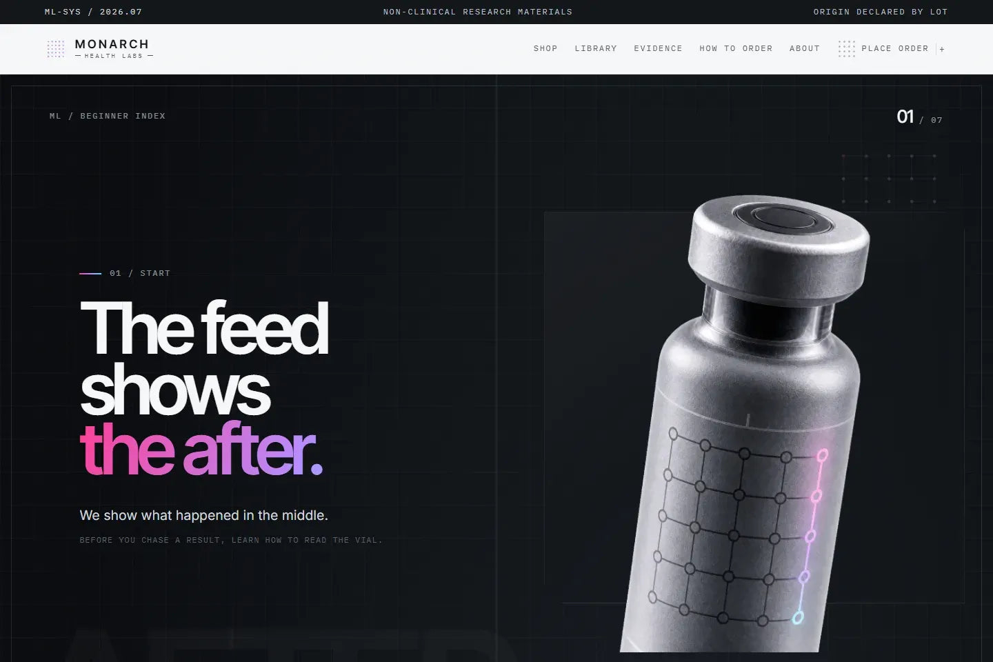 Monarch Health Labs homepage preview