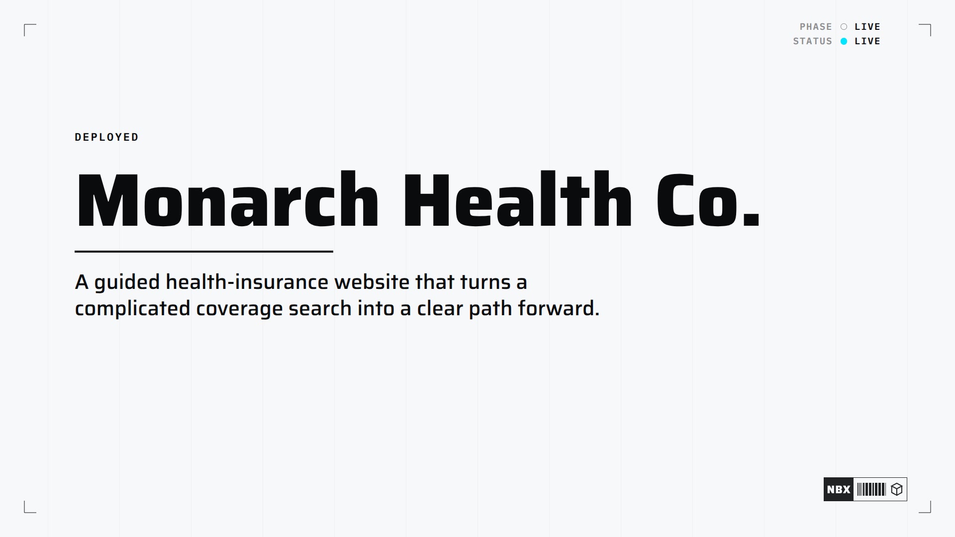 Monarch Health Co. — case film.